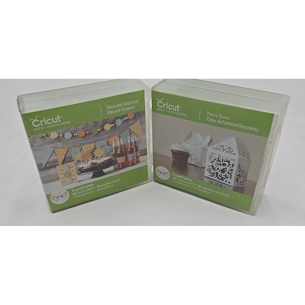 Cricut Cartridge Lot of 2 Event Fancy Boxes Decorate Craft